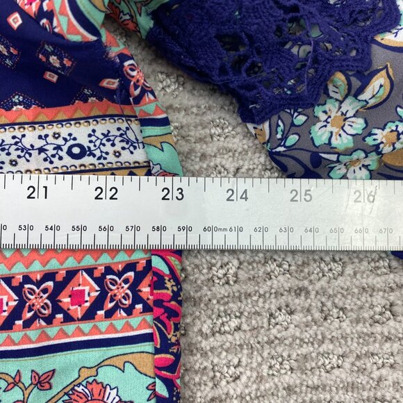 Ardene Women's Blouse Shirt Size Large L Multicolored Floral - Picture 5 of 6